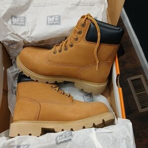 Timberland PRO Women's Tan and Black Leather Boots Womens 8 /mens 6.5